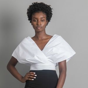 Leah | Structured V Neck Crop Top